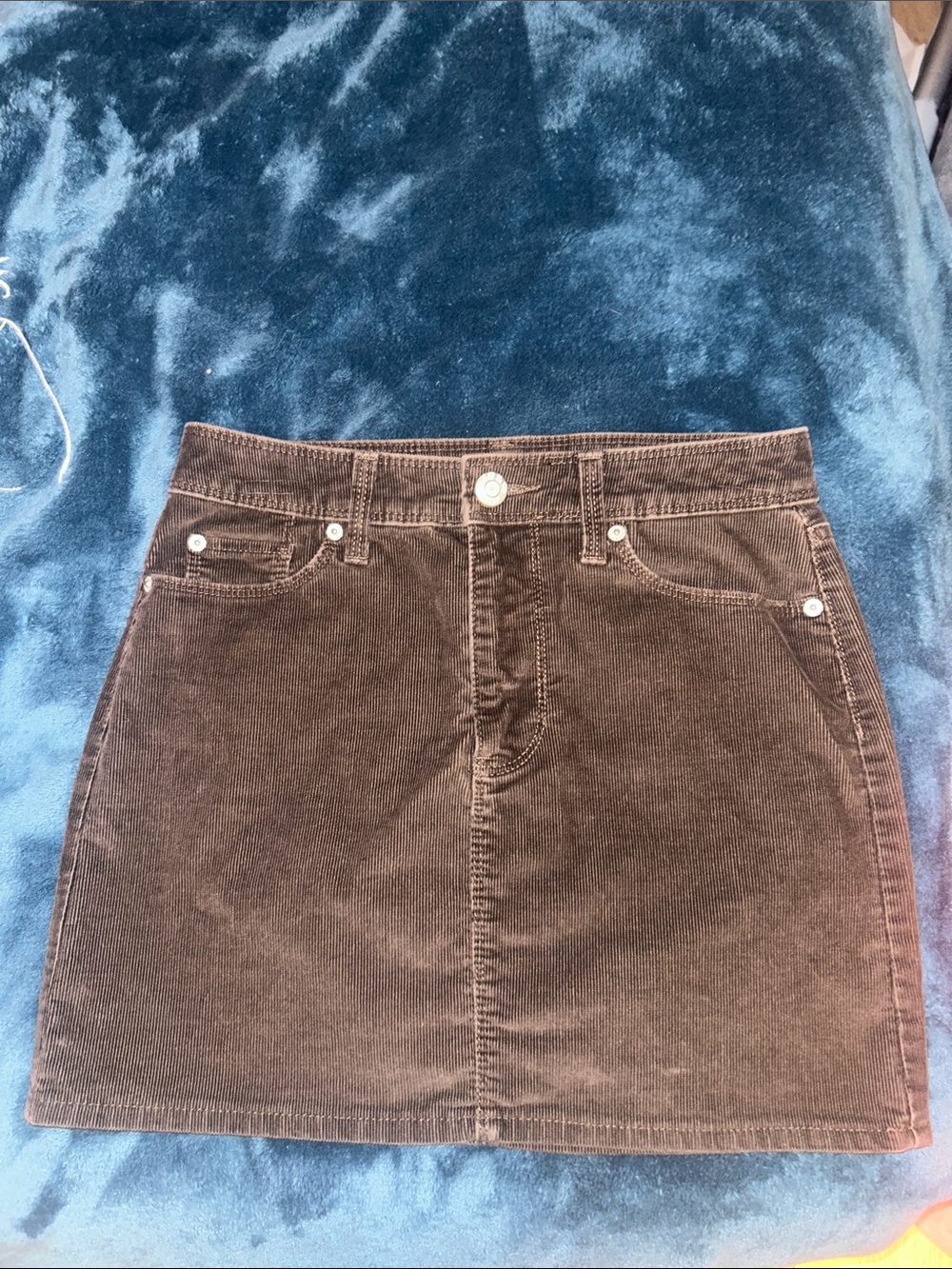 Brown Gap Corduroy Mini Skirt